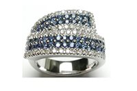 Ringe Damiani Dame Flamenco in Weißgold Zaffiro 0.59 Ct 20017151 - 20017151